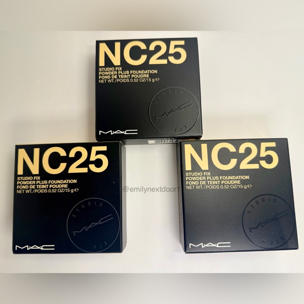 MAC Cosmetics Studio Fix Powder Plus Foundation NC25: Lot of 3 ORIGINAL FORMULA